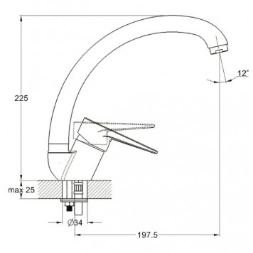 Смеситель для кухни Solone SUP4-A045-1
