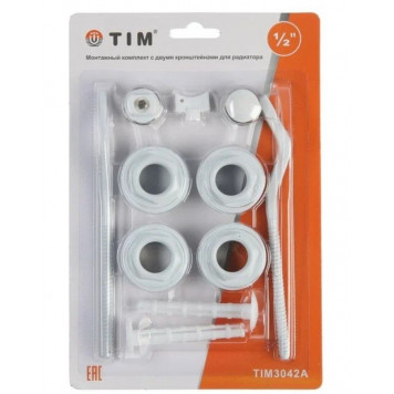 Пробки для радиатора с 2 кронштейнами 1/2", (11 предметов) TIM  TIM3042A