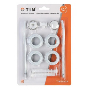 Пробки для радиатора с 2 кронштейнами 3/4", (11 предметов) TIM  TIM3043A