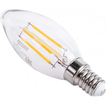 Лампа Gauss LED Filament Candle E14 5W 2700K 1/10/50 Филамент свеча-1