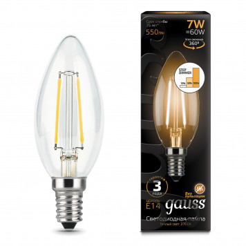 Лампа Gauss LED Filament Candle E14 7W 2700K Филамент свеча