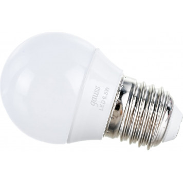 Лампа Gauss LED Globe E27 6,5W 4100K 1/10/50 Шар-1