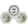 Двойник 2 гнезда с заземлением STEKKER ADP16-14-20, 250V, 16A, с 2мя USB выходами на 2,4 А