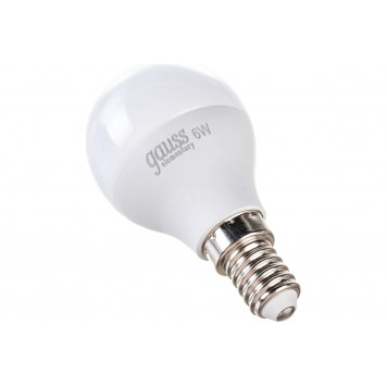 Лампа Gauss LED Elementary Globe 6W E14 4100K 1/10/50 Шар-1