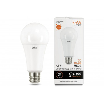 Лампа Gauss LED Elementary A80 E27 35W 3000K 2670Lm