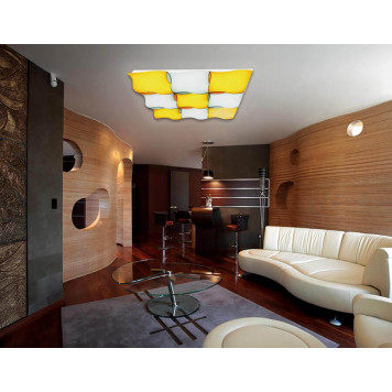 Потолочный светодиодный светильник Ambrella light Orbital Parrus FP2359 WH 288W D720*720-3