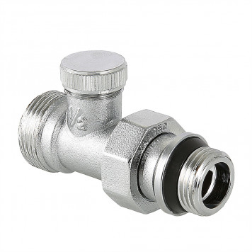 Вентиль для радиатора на обратную подводку прямой 1/2" x 3/4" евроконус VALTEC   VT.020.NER.04
