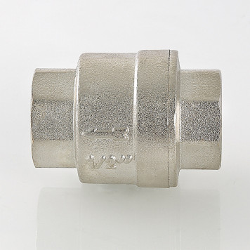 Обратный клапан никелированный с пластиковым седлом d1/2" ВР/ВР Valtec-2
