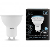 Лампа светодиодная Gauss LED MR16 GU10 7W 4100K 1/10/100 Софит  101506207