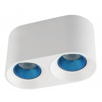 DK3096-WH+CY Светильник накладной IP 20, 10 Вт, GU5.3, LED, белый/голубой, пластик