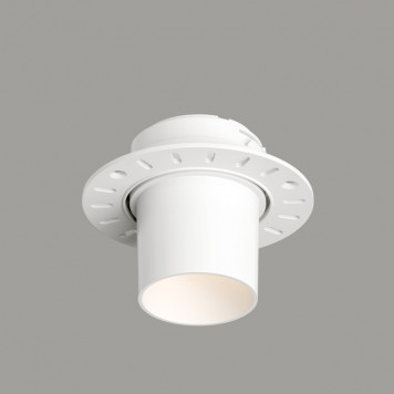 Встраиваемый светильник под шпатлевку, IP20, до 15 Вт, LED, GU5,3, белый, пластик Denkirs DK3057-WH-1