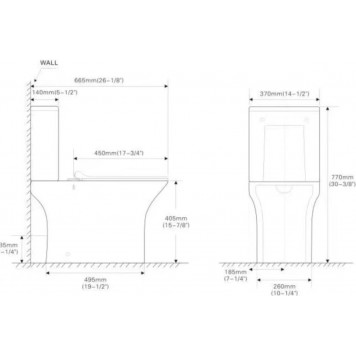 Унитаз напольный безободковый (сиденье микролифт) Santiline SL-5023-1