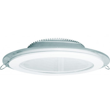 Встраиваемый светильник  ELEGANZ LE GLRL 18W D200  LED круглый, окантовка стеклом 18W, 4500K