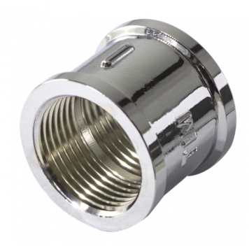 Муфта латунная 1/2 Fx1/2 F хром TIM K-SF022-1