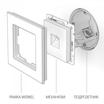 WL02-RJ-45 Розетка Еthernet RJ-45 (глянцевый никель)-2