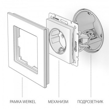 WL02-SKG-01-IP20 / Розетка с заземлением (глянцевый никель)-2