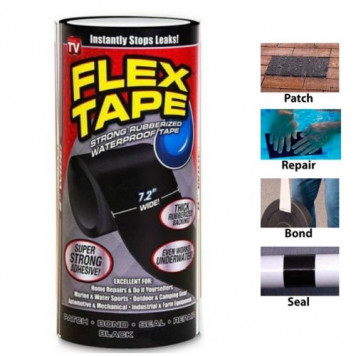 Лента сверхсильная клейкая водостойкая Flex Tape (180х150см)   D-32528-1