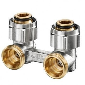Вентиль для радиатора  Multiflex F ZB  3/4"x3/4" узел нижнего подключения с ниппелем угловой  Oventrop  1015814