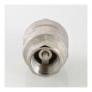 Обратный клапан никелированный с пластиковым седлом d3/4" ВР/ВР Valtec-1