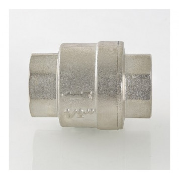 Обратный клапан никелированный с пластиковым седлом d3/4" ВР/ВР Valtec-3