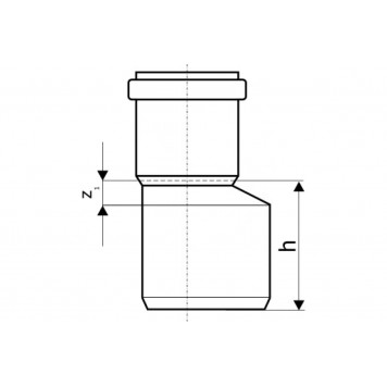 Переход эксцентрический Ostendorf d110 x 90мм  115700-2
