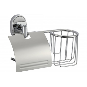 Бумагодержатель с держателем освежителя воздуха, хром Savol   S-L07051