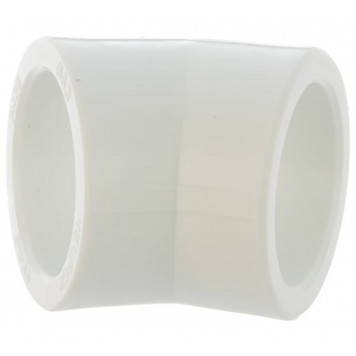 Уголок ППР d63 х 45° WH Valfex-1