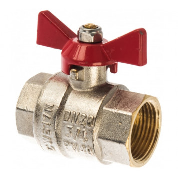 Кран шаровой BASE, рукоятка бабочка 3/4" внутренняя/внутренняя резьба VALTEC  VT.217.N.05-3