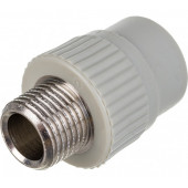 Муфта комбинированная ППР d20х1/2" НР серая 215020 FV-Plast AA215020012