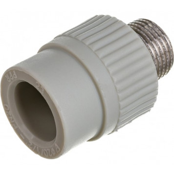 Муфта комбинированная ППР d20х1/2" НР серая 215020 FV-Plast AA215020012-1