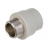 Муфта комбинированная ППР d25х1/2" НР серая  FV-Plast  AA215025012