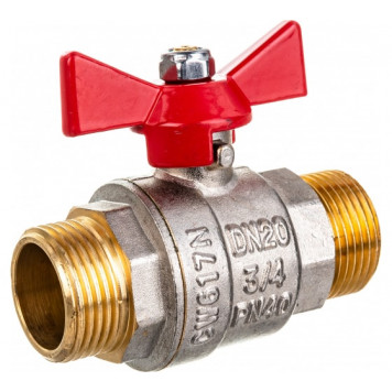 Кран шаровой  3/4" нар./нар. бабочка VALTEC Base  VT.219.N.05-1