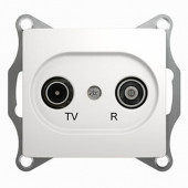 GLOSSA TV-R розетка оконечная 1DB, механизм, белый