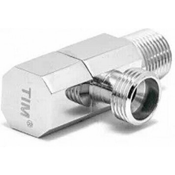 Кран угловой 1/2"-1/2", хром. квадратн. с отражателем TIM  BL5822