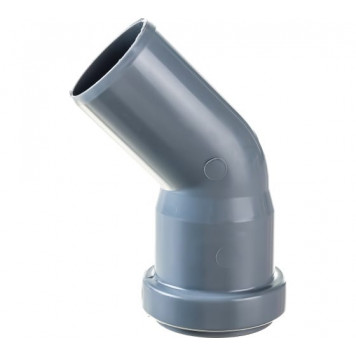 Отвод канализационный ПВХ d40 x 45° Политэк   100445