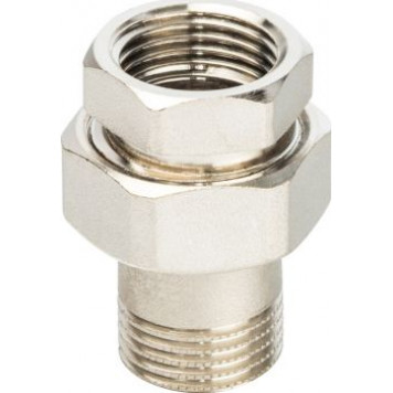 Американка прямая 1/2" ВН, никелированная, под конус, уплотнение кольцо STOUT SFT-0041-000012 