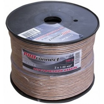 Кабель акустический 2x1,5 (прозрачный) BLUELINE PROCONNECT  01-6206-6-1