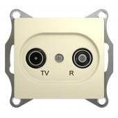 GLOSSA TV-R розетка оконечная 1DB, механизм, бежевый
