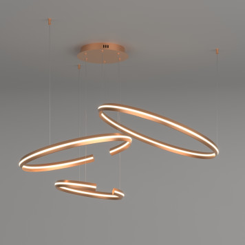 Люстра светодиодная Eurosvet Smart Gap 90280/3 золото, LED, 160 Вт-5