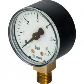 Манометр радиальный  1/4", 0-6 бар, корпус D50 мм  Stout  SIM-0010-500608