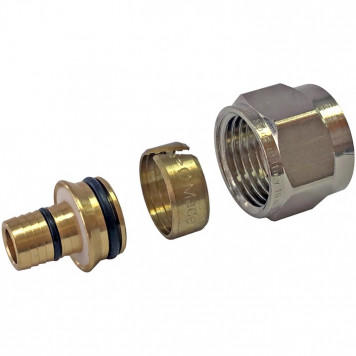 Фитинг компрессионный для труб PEX-AL-PEX 16х2,6х1/2 STOUT