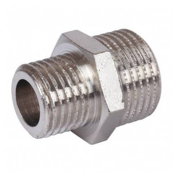 Ниппель переходной никелированный 3/8x1/4"НН STOUT-2