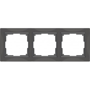 WL03-Frame-03 / Рамка на 3 поста (серо-коричневый, Snabb basic)-1