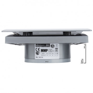 Вентилятор Mmotors MM-P Ø100, хром, пластик с обратным клапаном, СВЕРХТОНКИЙ   0740-2