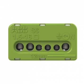 Клеммник винтовой ABB PE3x16-3х6мм PEK/S06