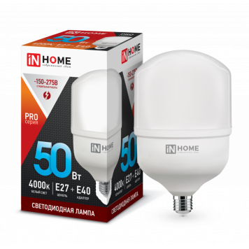 Лампа СД LED-HP-PRO 50Вт 230В E27 - Е40 4000K 5850Лм