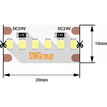 Лента светодиодная SWG SWG2A300  SWG2A300-24-19.2-W