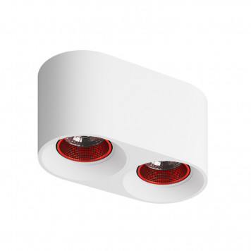 DK3096-WH+RD Светильник накладной IP 20, 10 Вт, GU5.3, LED, белый/красный, пластик-1