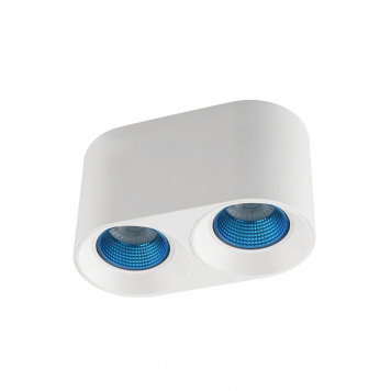 DK3096-WH+CY Светильник накладной IP 20, 10 Вт, GU5.3, LED, белый/голубой, пластик-1