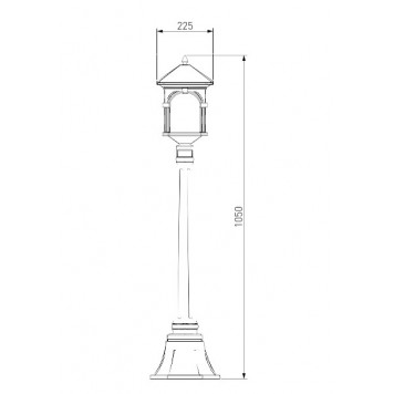 Садово-парковый светильник Elektrostandard Corvus F черное золото (GL 1021F)-2